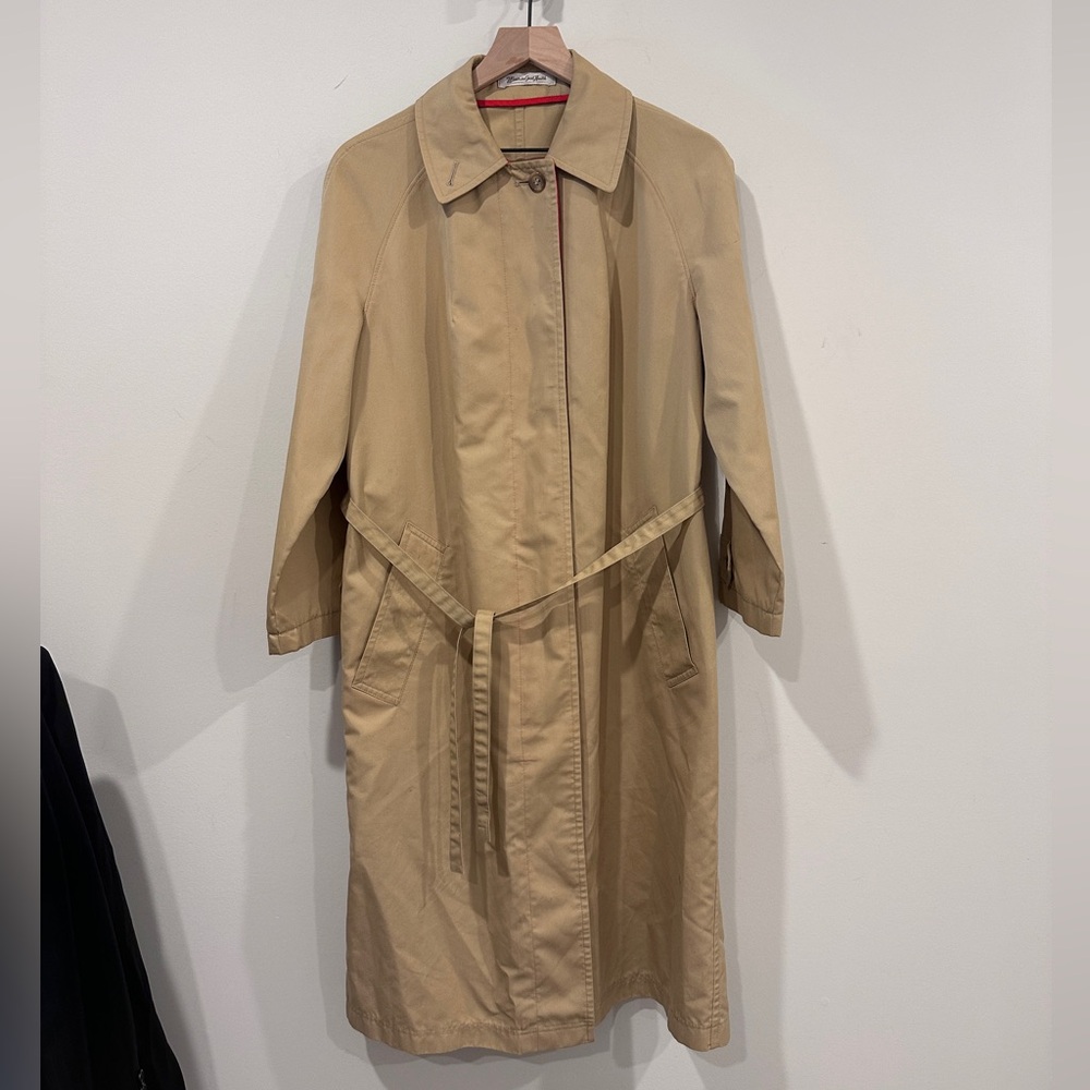 Vintage Belted Trench The Kangaroo Car Coat By Misty Harbor Mariner III - Picture 2 of 14